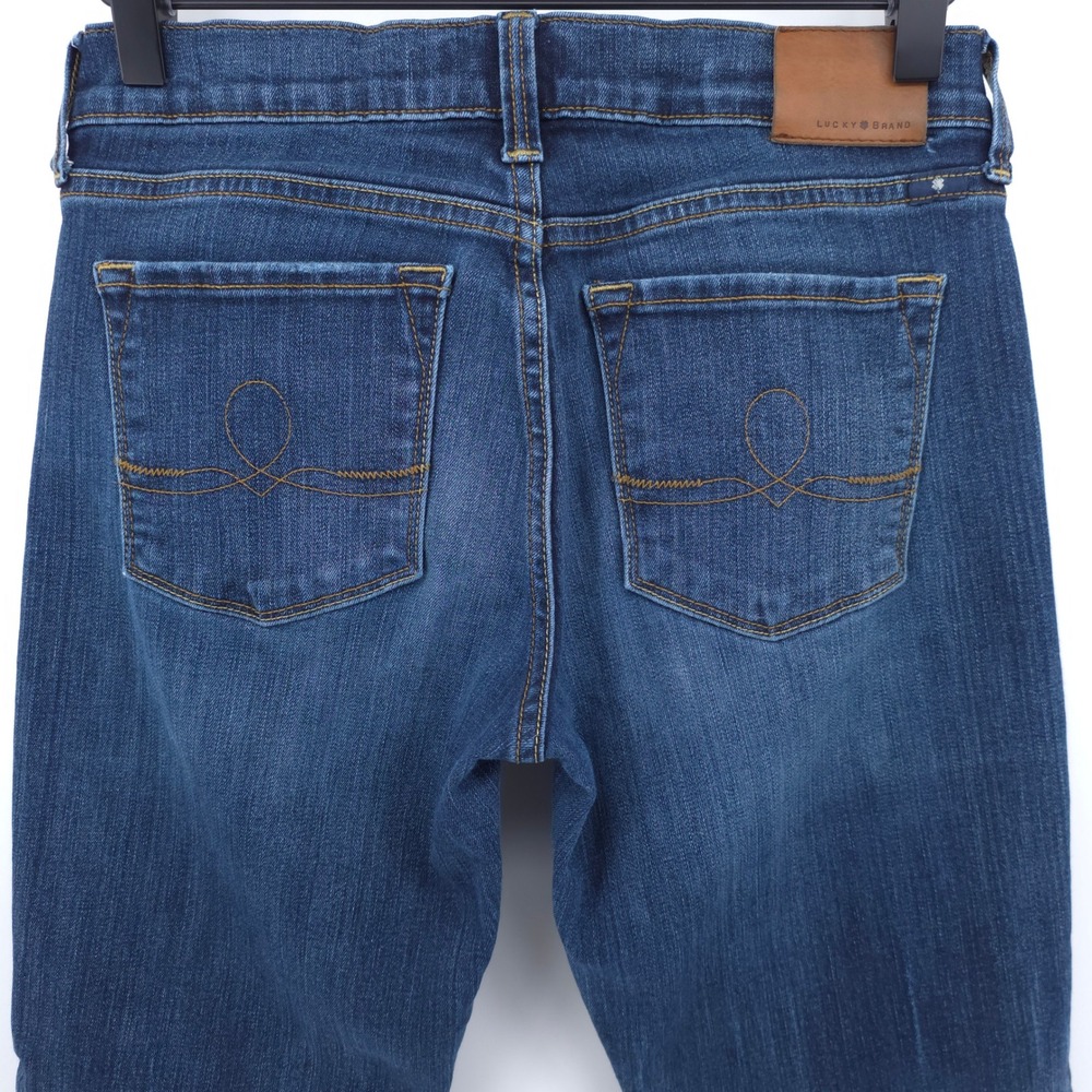Lucky Brand Women Jeans Sofia Skinny 2/26 Blue Dark Wash Whiskered Stretch Denim - Picture 4 of 11